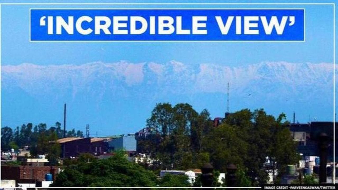 Jalandhar sees Dhauladhar range the first time ever, pictures shared by Parveen Kaswan