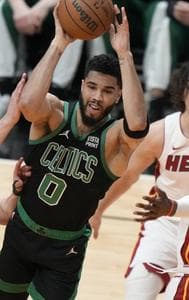 Boston Celtics' Jayson Tatum in action vs Miami Heat