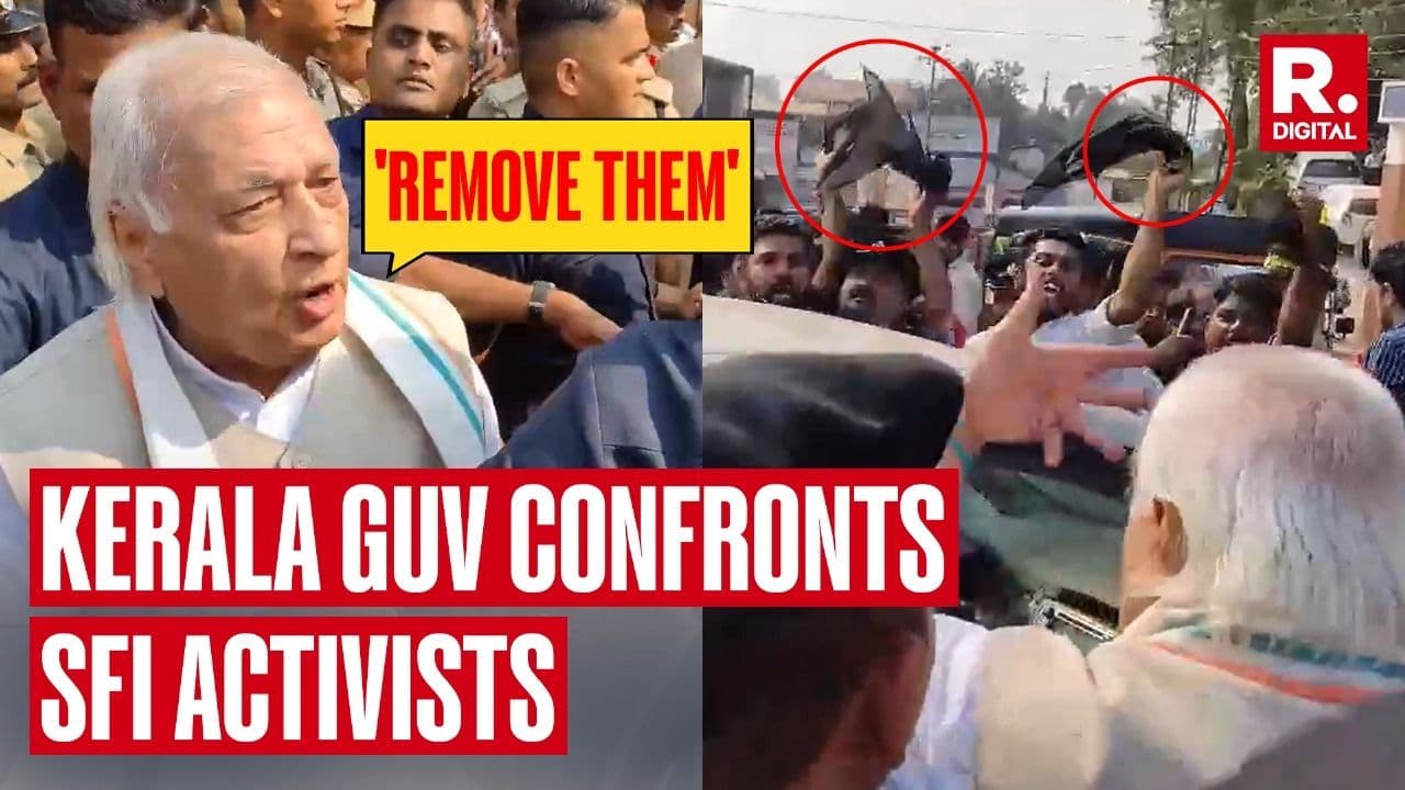 Watch: Kerala Guv Confronts SFI Activists Holding Black Flag Protest Against Him